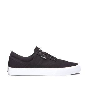 Tenis Bajos Supra COBALT Hombre Negras/Blancas (MX-93689)